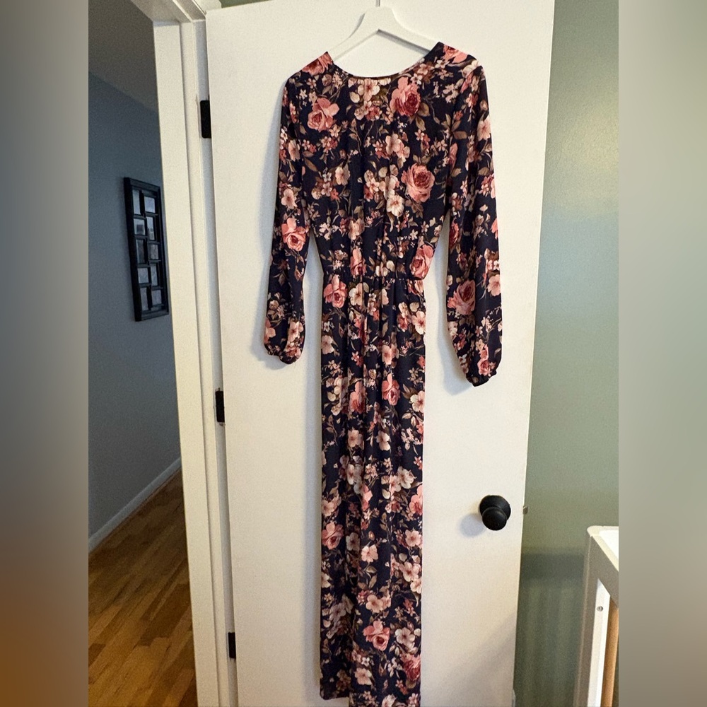Emerald Sundae Floral Long Sleeve Dress
